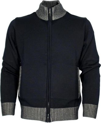 Paul & Shark High Neck Zip Sweater Zwart - Heren - Vesten - Zwart - M - Wol - Truien & Vesten