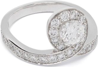 Loyal.e Paris Anello di fidanzamento Lien &Eacute;ternel in oro bianco 18kt con diamanti - Argento
