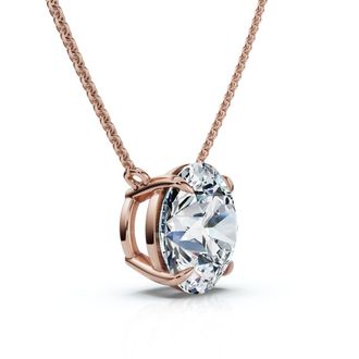 Pompeii3 Certified 2Ct Diamond Solitaire Pendant 14k Gold 18 Necklace Lab Grown