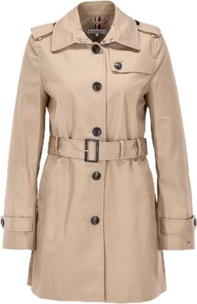 Tommy Hilfiger Womens Heritage Single Breasted Trench Coat, Beige (Nos Beige), XS