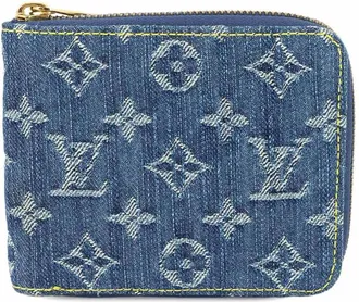 Louis Vuitton Blue Monogram Monogram Denim Canvas Wallet (Bi-Fold) (Pre-Owned)