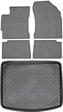 OEM Juego De Alfombrillas De Goma Para Coche Y Alfombrilla Para Maletero Para Toyota Auris Ii Hatchback (2012-2018)