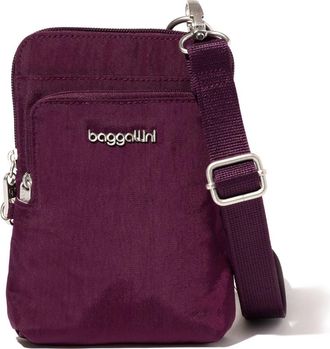 Baggallini Securtex Anti-Theft Activity Small Crossbody Bag in Mulberry at Nordstrom
