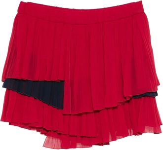 Iceberg ruffled pleated skirt - Red