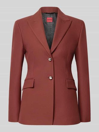 HUGO BOSS Regular Fit Longblazer mit Viskose-Anteil Modell Asmalla in Bordeaux, Gr&ouml;&szlig;e 32