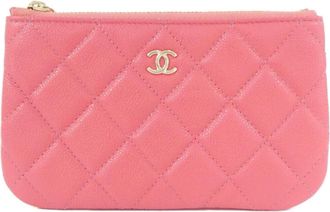 Chanel Pink Grained Calfskin Pouch (Pre-Owned)