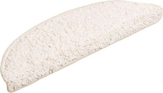 vidaXL Vidaxl - Tapetes Para Escaleras 15 Uds 56x17x3 Cm Blanco Semicircular