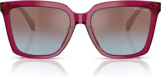 Michael Kors Menaggio 55mm Gradient Square Sunglasses in Plum Transparent /Purple Blue at Nordstrom