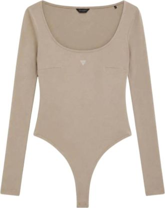 Guess Tops, Dames, Beige, XS, Square Neck Larissa Body