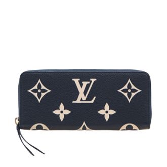 Louis Vuitton Empreinte Bicolor Navy Leather Long Wallet (Bi-Fold) (Pre-Owned)