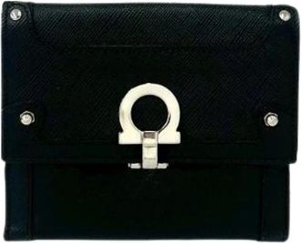 Ferragamo Pre-owned Wallets, female, Black, Size: ONE SIZE Pre-owned Leather Wallet 27504