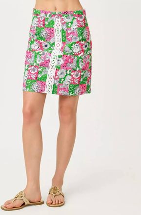 Lilly Pulitzer Fairbanks Mini Skort In Cherry Blossom Pink Chicken Check