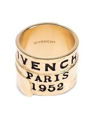 Givenchy Tape Ring In Metal And Enamel Accessories