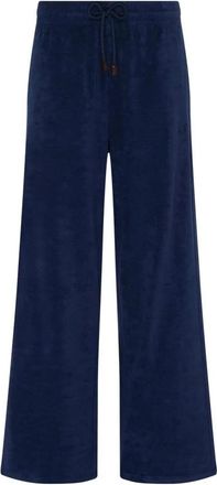 Vilebrequin Terry Pants Solid - Dames - Wijde Broeken - Blauw - XS - Katoen - Broeken