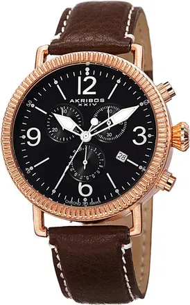 Akribos XXIV Akribos Xxiv Mens Leather Watch