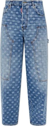 Dsquared2 Monogram Jeans - Heren - Loose Fit Jeans - Blauw - S - Denim - Jeans