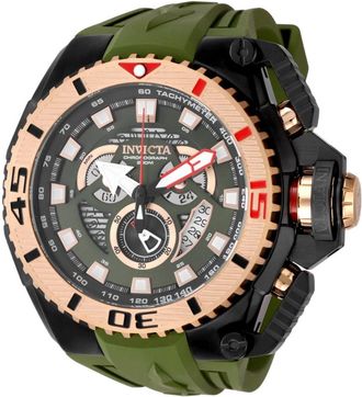 Invicta Sea Hunter 49629 Heren Horloge - Quartz Uurwerk - Roestvrij Staal met groene Wijzerplaat - 57mm
