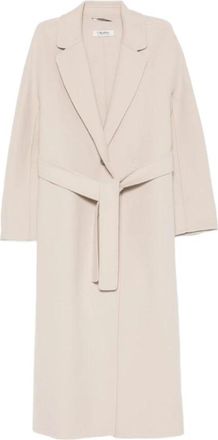 Max Mara Geklede Jassen - Dames - Jas met riem - Beige - S - Jassen