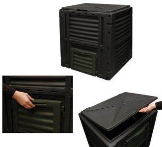 Progarden Compostador 450l 80x80x81 Cm, Compostador 450 Litros. -marca:. -material : Resina. -mediddas : 80 X 80 X 81 Cm. -color : Antracita/verde. -reciclaje O