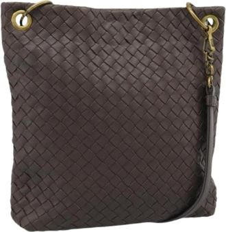 Bottega Veneta Pre-owned Schoudertas - Dames - Vintage Schoudertas - Bruin - ONE Size - Leer - Vintage
