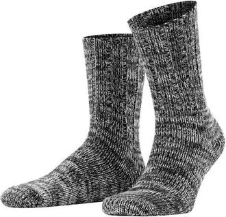 Falke Brooklyn Cotton Knit Boot Socks in Black at Nordstrom, Size Medium