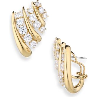 Nadri Phenom Multi J-Hoop Earrings in Gold at Nordstrom
