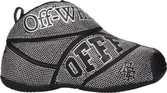 Off-white Rhinestone Slipon Sneakers