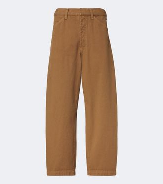 Christophe Lemaire Cotton twill barrel-leg pants