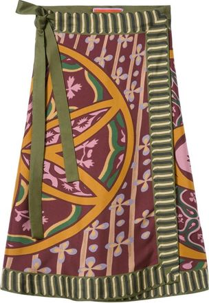 La DoubleJ Pareo Midi Rok - Dames - Midirokken - Veelkleurig - L - Rokken
