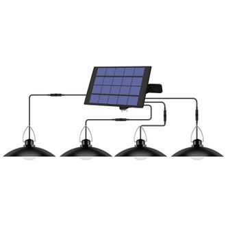 OEM L&aacute;mpara Colgante Solar De Cuatro Luces, Resistente Al Agua, Ideal Para Cobertizos De Jard&iacute;n, Patios, Portones O Calles. L&aacute;mpara Led Recargable Con Enc