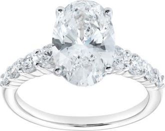 LuvMyJewelry Camila 14K Gold Oval Lab Grown Diamond Engagement Ring - 2.5 Ct in 14K Yellow Gold at Nordstrom, Size 4.5