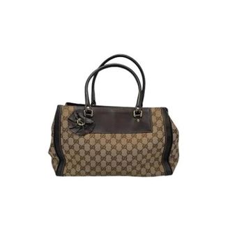 Gucci Pre-owned Canvas Handtas - Dames - Vintage Handtas - Bruin - ONE Size - Vintage