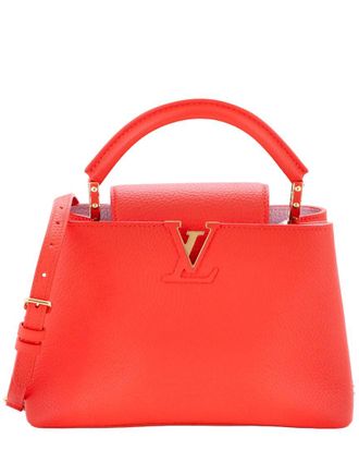 Louis Vuitton Red Taurillon Braided Chain Capucines BB (Authentic Pre-Loved)