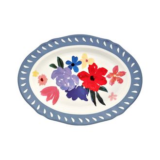 BITOSSI HOME Oval Platter Cm.34 Bouquet Avio