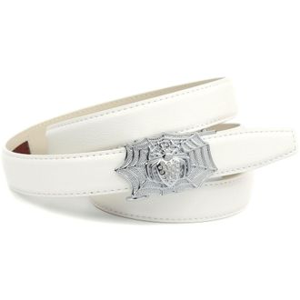 Anthoni Crown Lederg&uuml;rtel ANTHONI CROWN, Damen, Gr. 80, weiss (wei&szlig;), Leder, unifarben, G&uuml;rtel Lederg&uuml;rtel, Sommerlicher G&uuml;rtel in weiss Spider