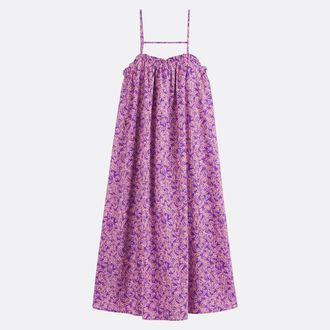 La Redoute Collections Uitlopende jurk, bloemenprint, dunne bandjes