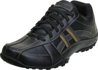 Skechers USA Mens Citywalk Malton Oxford Sneaker,Black,10.5 M US