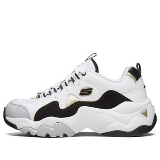 Skechers (WMNS) Skechers Dlites 3.0 Running Shoes White/Black/Gold 88888374-WGD