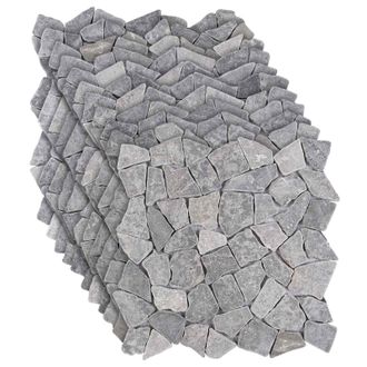 vidaXL Baldosas De Mosaico Gris Claro 30 X 30 Cm M&aacute;rmol Vidaxl