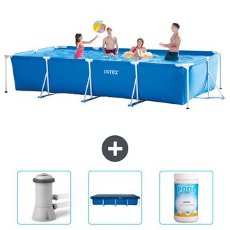 Intex Piscina Con Estructura Rectangular - 450x220x84 Cm - 4-piezas Scb75