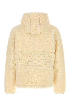 Napapijri Mens Ivory Teddy Fabric Jacket N1j Felpe