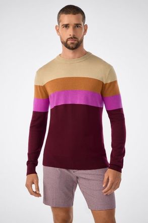 Mr Turk Romero Crewneck Sweater 100% Merino Wool Elderberry Slim Fit in Elderberry Multi at Nordstrom, Size X-Small