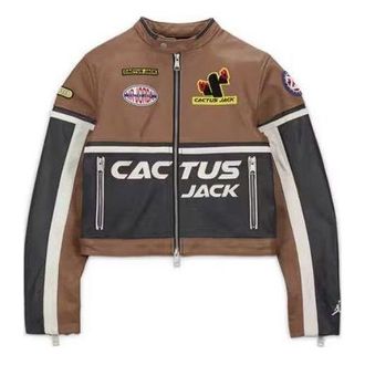 Air Jordan (WMNS) Air Jordan x Travis Scott Cactus Jack Leather Jacket Asia Sizing Archaeo Brown DX6169-256