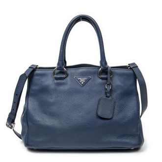Prada Pre-owned Womens Shopping Tote Handbag - Blue/Navy - One Size