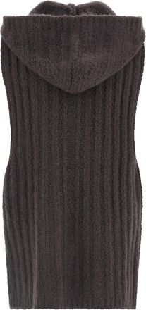 Rick Owens Hooded Cashmere Tank Top - Gray