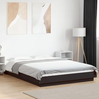 Berkfield Home Bed Frame with LED Lights without Mattress Black 120x190cm | Size: 120x190 cm