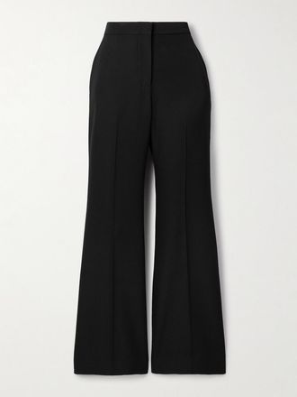 Givenchy Pantaloni Svasati In Lana Grain De Poudre - Nero
