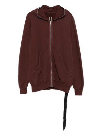 Rick Owens zip-up hoodie - men - Organic Cotton - S - Brown