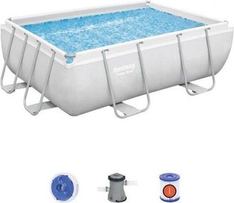 Bestway Piscina Rectangular De Acero Con Filtro 1c 282x196 H 84 Bestway Bw56629