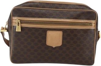 Celine Pre-owned Cross Body Bags, female, Brown, Size: ONE SIZE Pre-owned Vintage Canvas Cross Body Bag